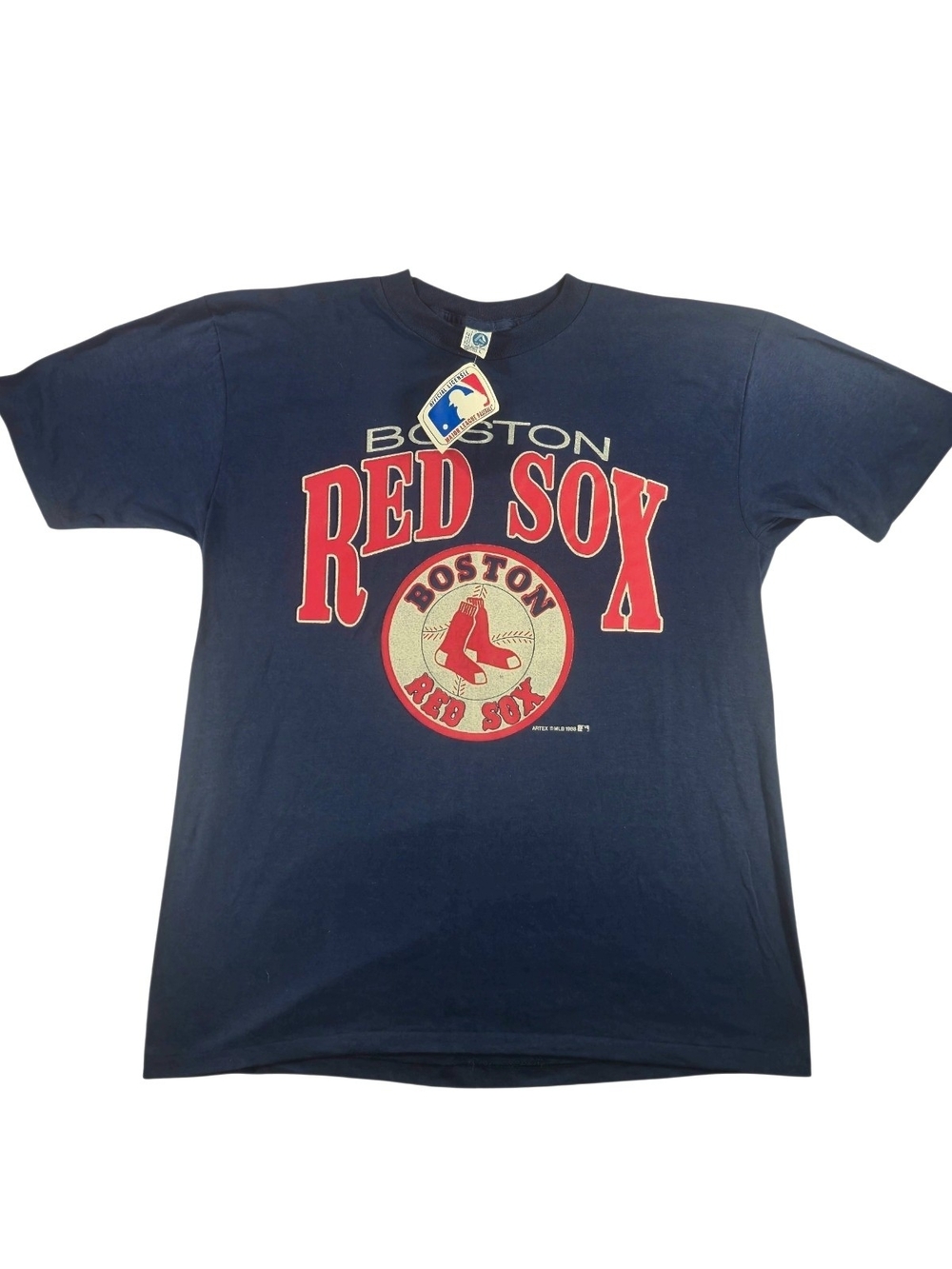 Vintage 1988 Boston Red Sox T-Shirt Artex MLB Size L Single Stitch USA